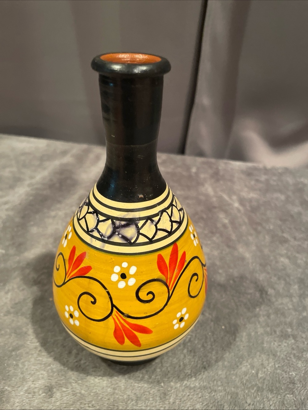 Vintage Savas Rodos Hand Made Greek Pottery Vase Signed by maker 6 inches - Picture 6 of 8